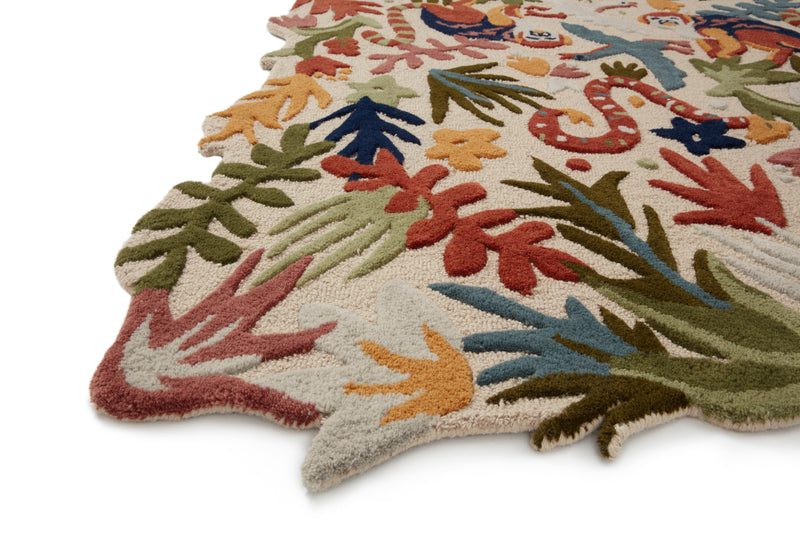 OPTIMISM Collection Wool Rug  in  IVORY / FIESTA Ivory Accent Hand-Tufted Wool