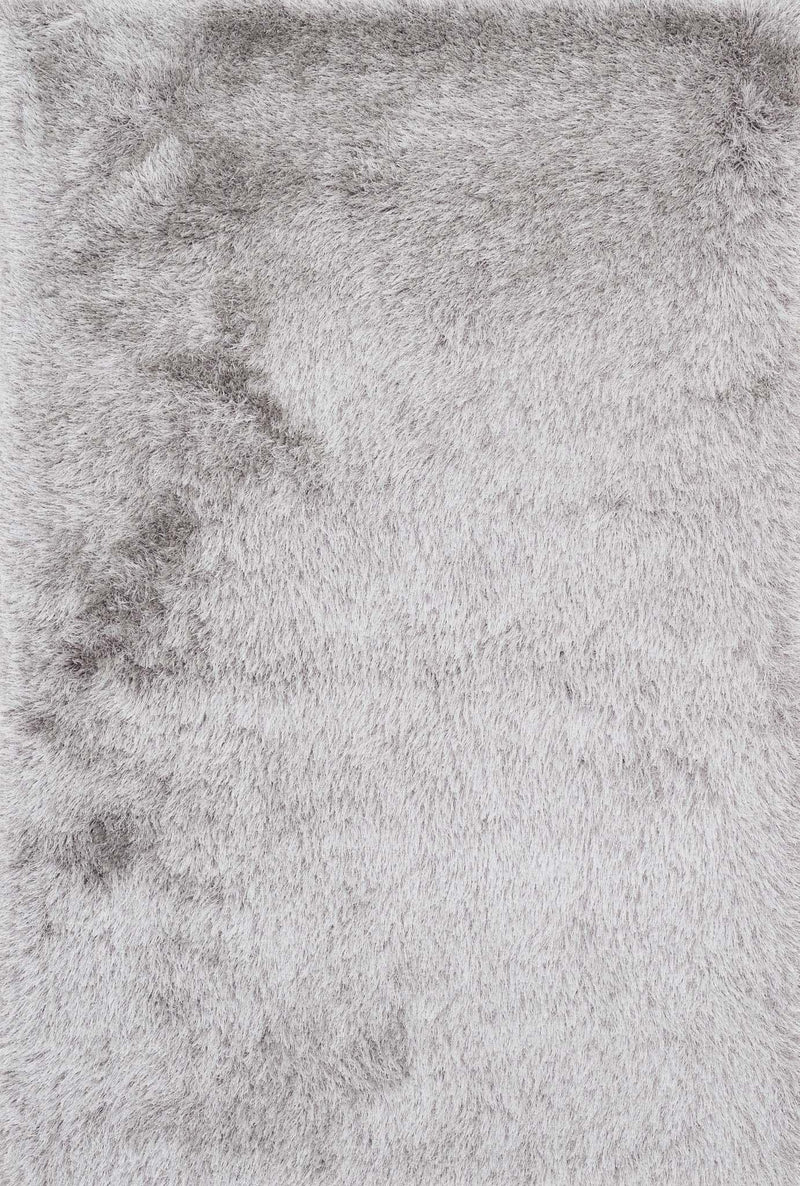 ORIAN SHAG Collection Rug  in  SILVER Gray Small Hand-Woven Polyester