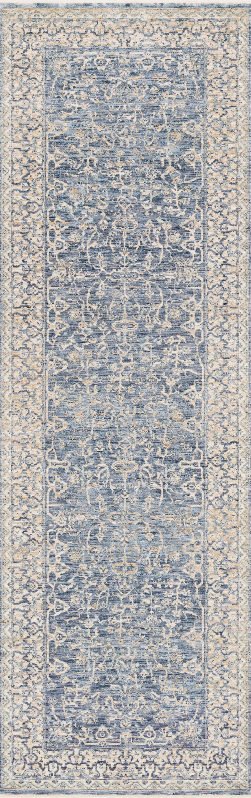 PANDORA Collection Rug  in  DARK BLUE / IVORY Blue Accent Power-Loomed Polyester