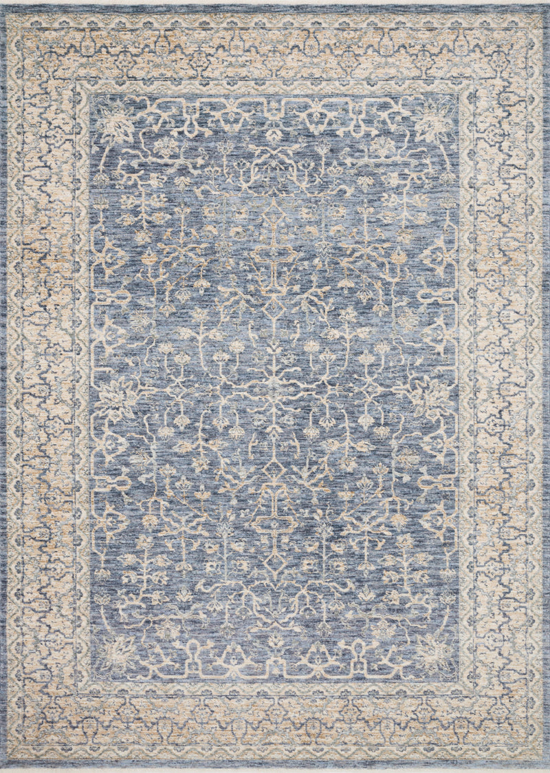 PANDORA Collection Rug  in  DARK BLUE / IVORY Blue Accent Power-Loomed Polyester