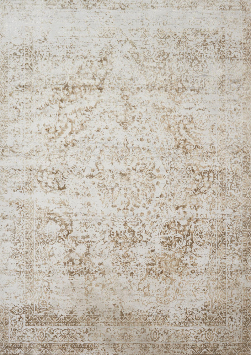 PATINA Collection Rug  in  CHAMPAGNE / LT. GREY Tan Runner Power-Loomed Polypropylene/Polyester