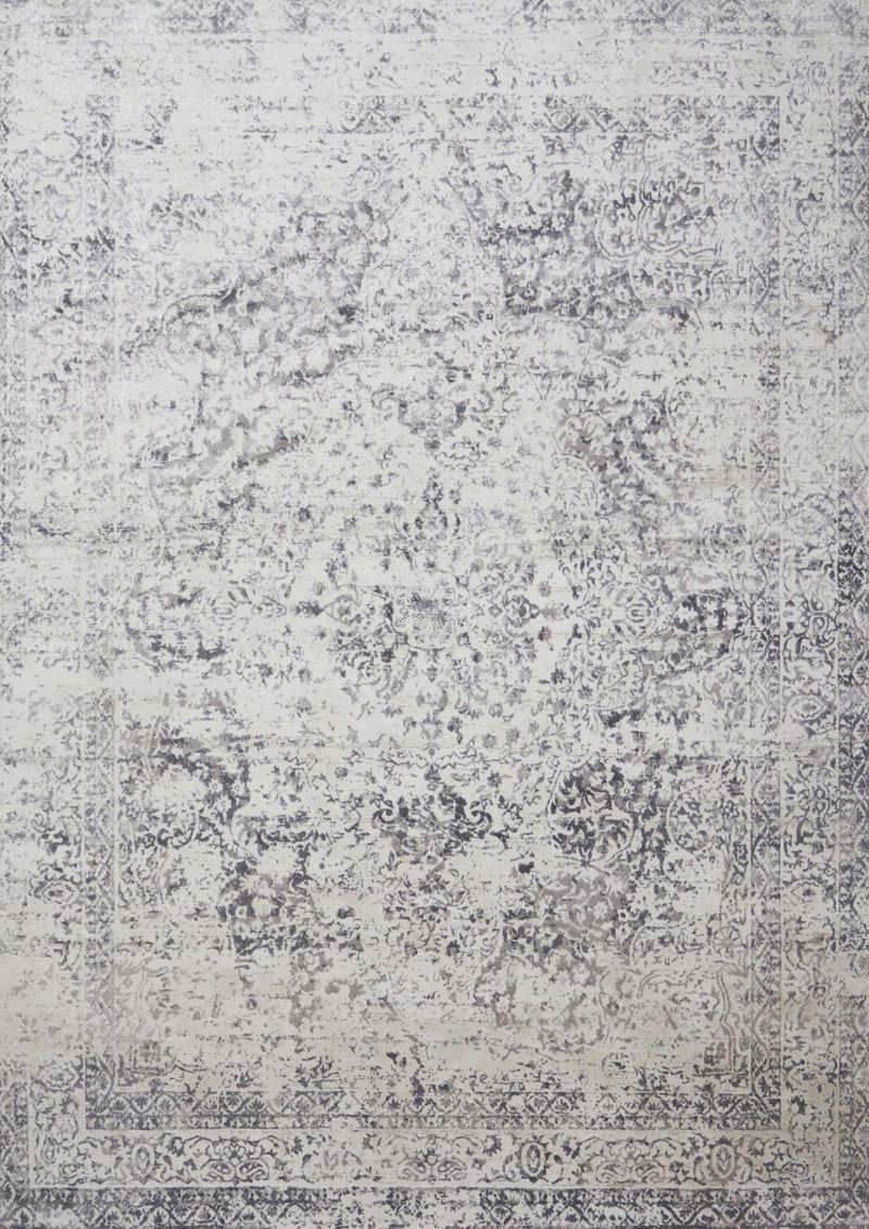 PATINA Collection Rug  in  SILVER / LT. GREY Gray Runner Power-Loomed Polypropylene/Polyester