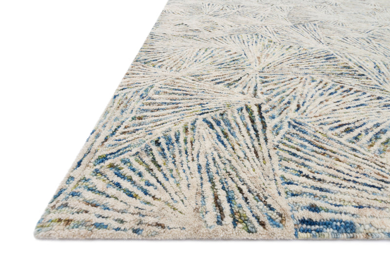 PEREGRINE Collection Wool Rug  in  LAGOON Blue Runner Hand-Tufted Wool