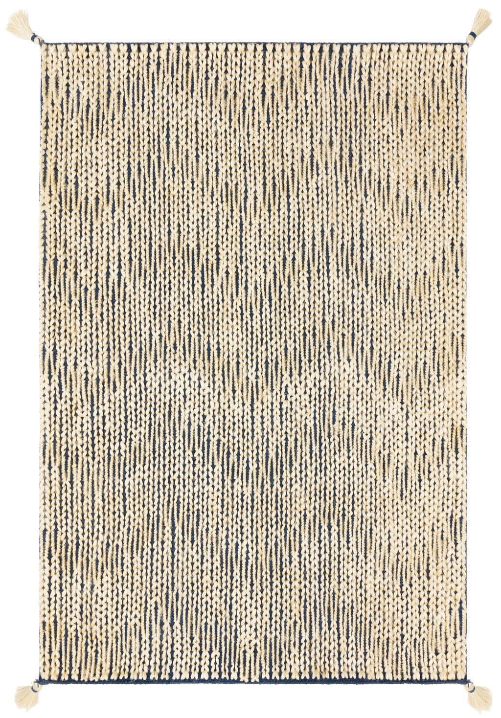 PLAYA Collection Rug  in  NAVY / IVORY Blue Accent Hand-Woven Viscose