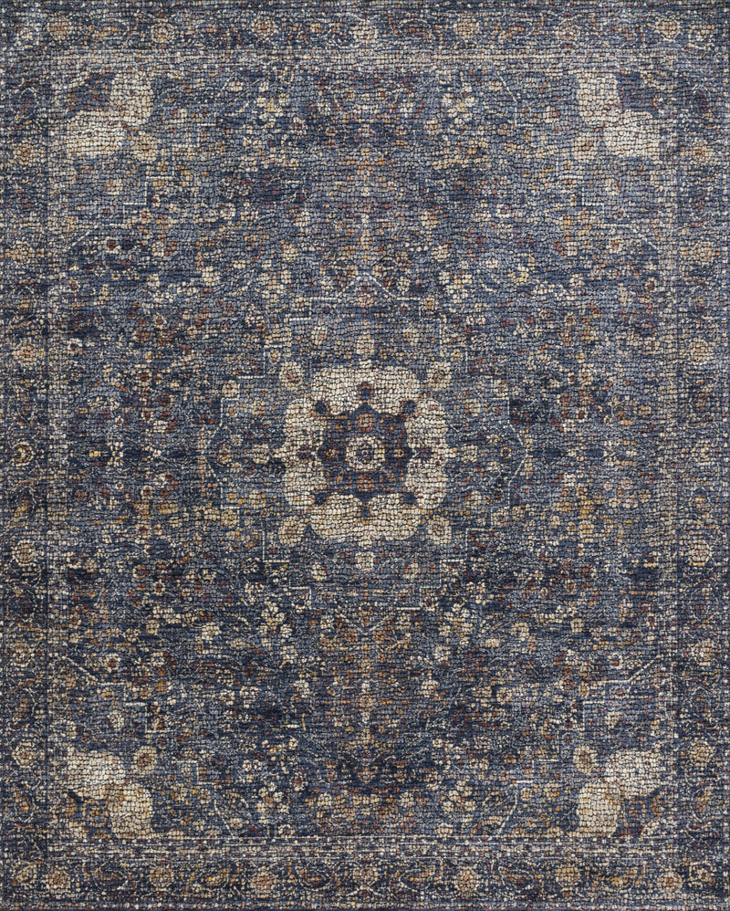 PORCIA Collection Rug  in  BLUE / BLUE Blue Accent Power-Loomed Polyester