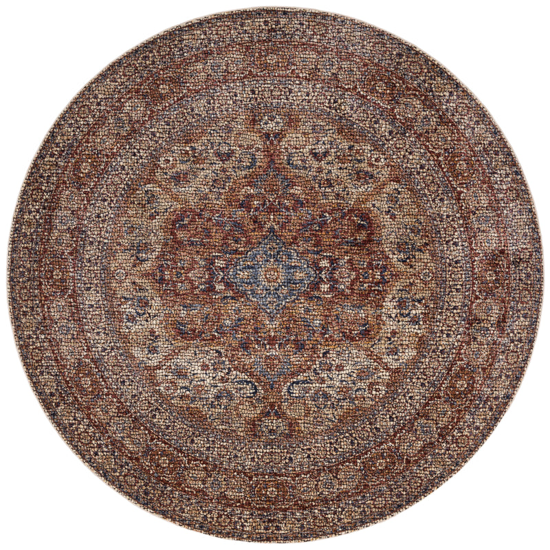 PORCIA Collection Rug  in  ADOBE SPICE / ADOBE SPICE Brown Accent Power-Loomed Polyester