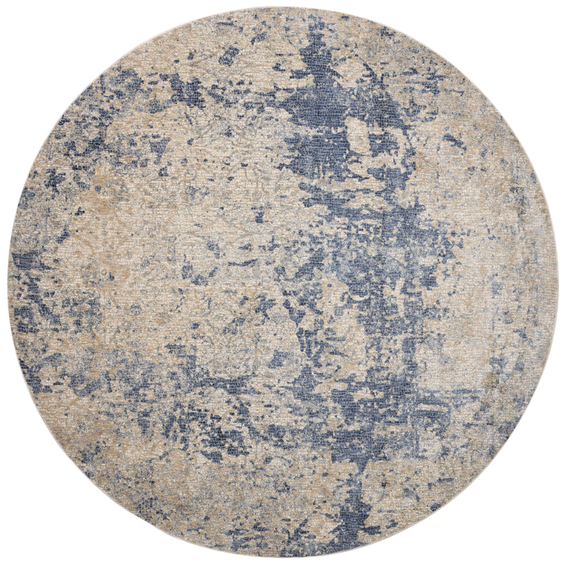PORCIA Collection Rug  in  BEIGE / BLUE Beige Accent Power-Loomed Polyester