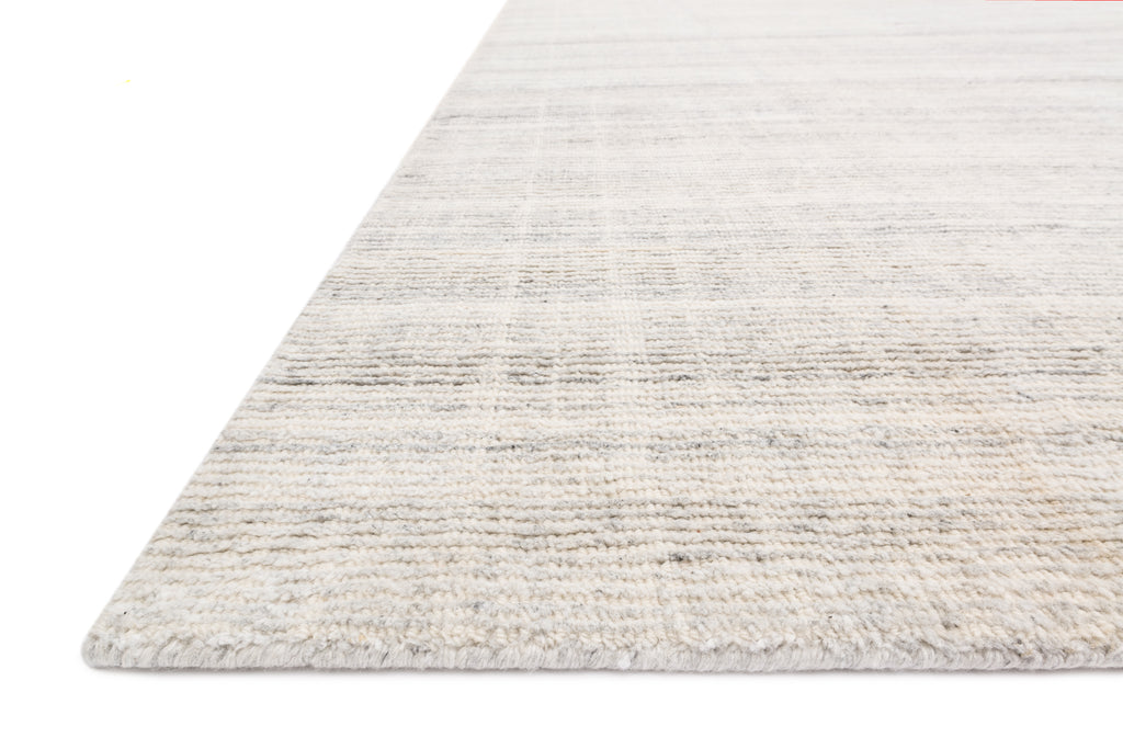 PORTER Collection Wool/Viscose Rug in Silver Gray Accent Hand-Loomed Wool/Viscose