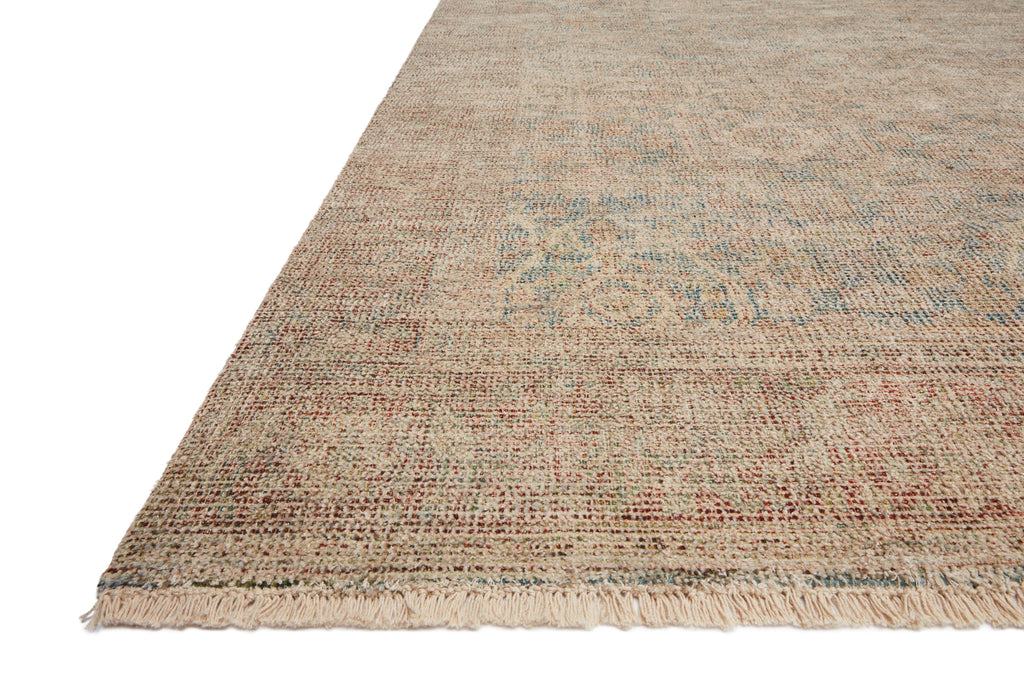 PRIYA Collection Wool/Viscose Rug  in  Denim / Rust Blue Accent Hand-Woven Wool/Viscose
