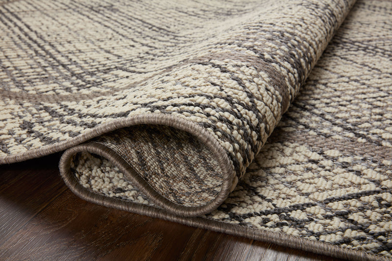 RAINIER Collection Rug  in  Ivory / Charcoal Ivory Accent Power-Loomed Polypropylene