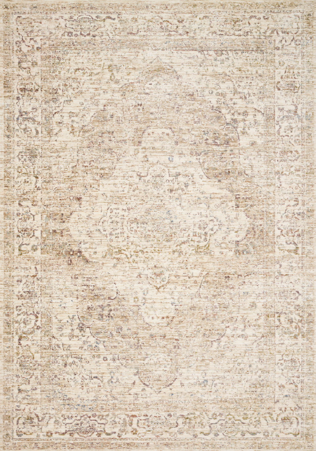 REVERE Collection Rug  in  IVORY / BERRY Ivory Accent Power-Loomed Polyester