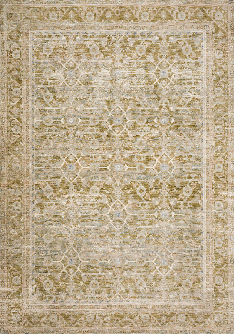 REVERE Collection Rug  in  AVOCADO / MULTI Brown Accent Power-Loomed Polyester