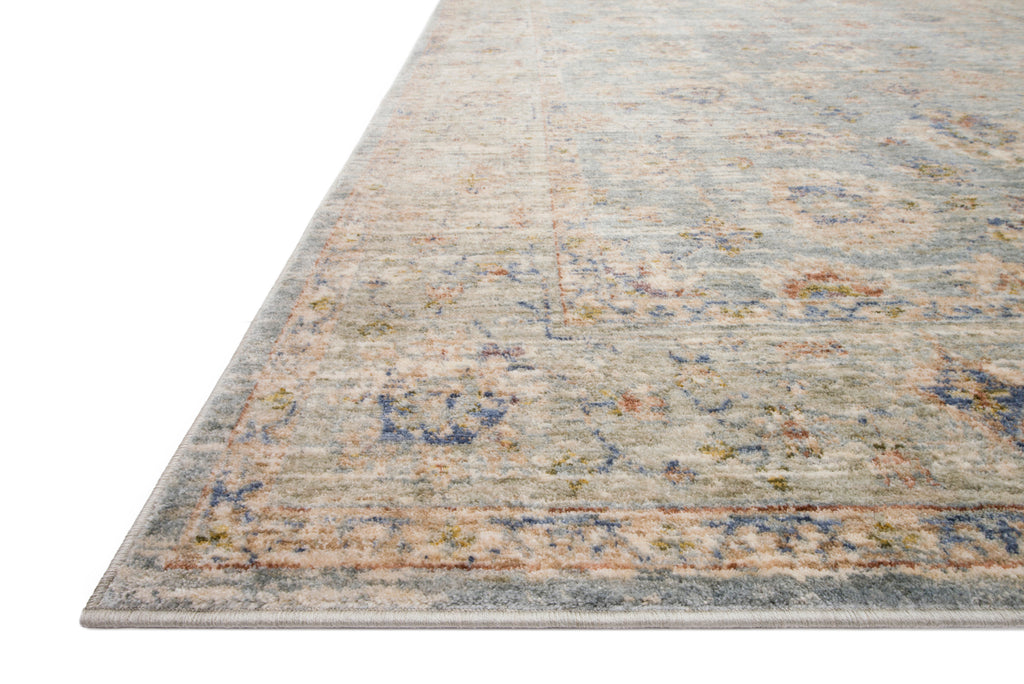 REVERE Collection Rug  in  LIGHT BLUE / MULTI Blue Accent Power-Loomed Polyester