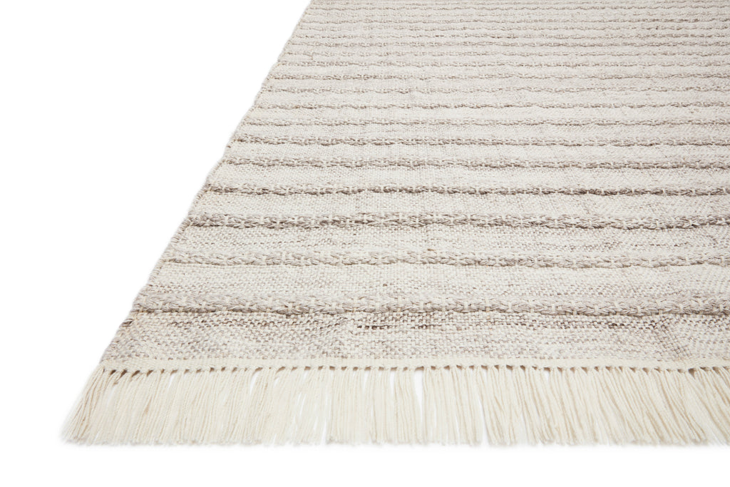 REY Collection Rug  in  SILVER / GREY Gray Accent Hand-Woven Polyester