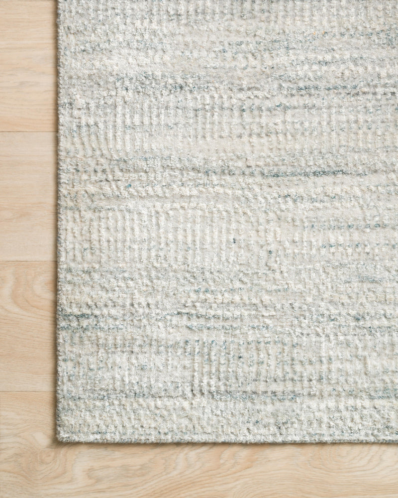 ROBIN Collection Rug  in  SILVER Gray Accent Hand-Loomed Viscose/Acrylic