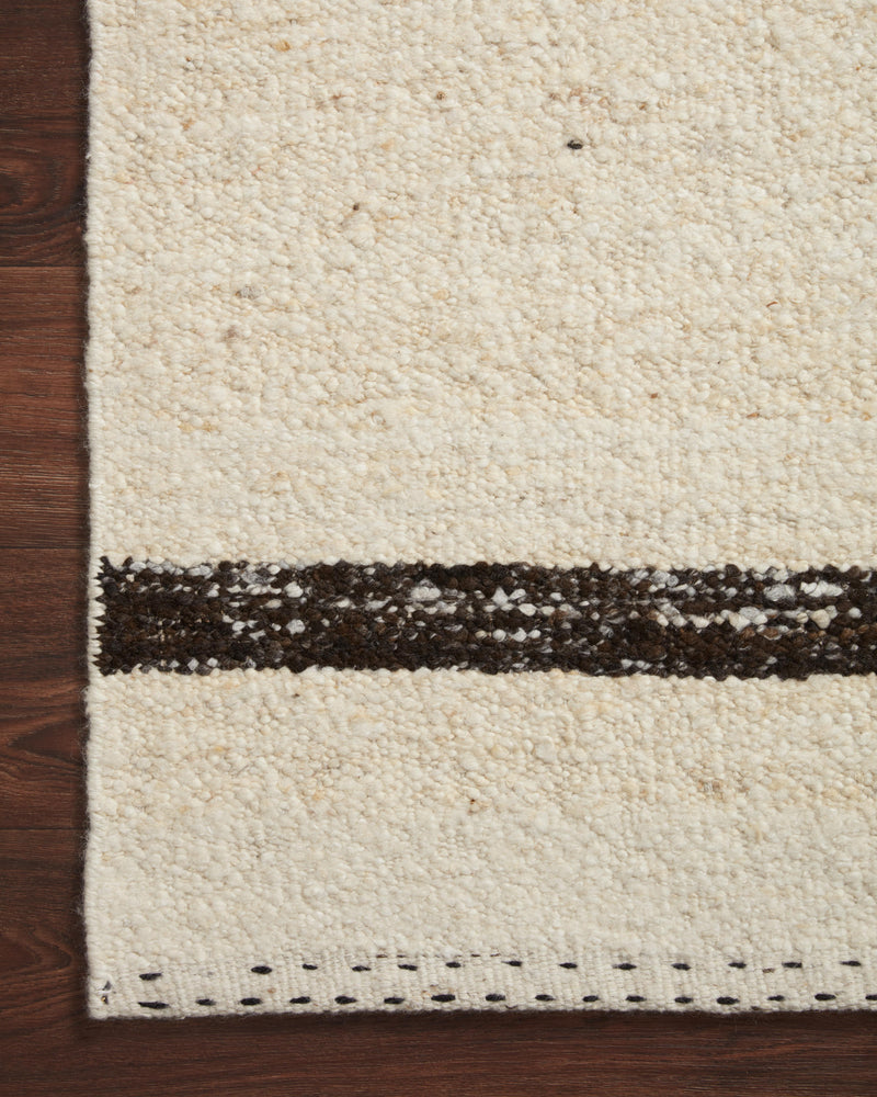 ROMAN Collection Rug  in  NATURAL / BARK Beige Accent Hand-Woven Viscose/Acrylic