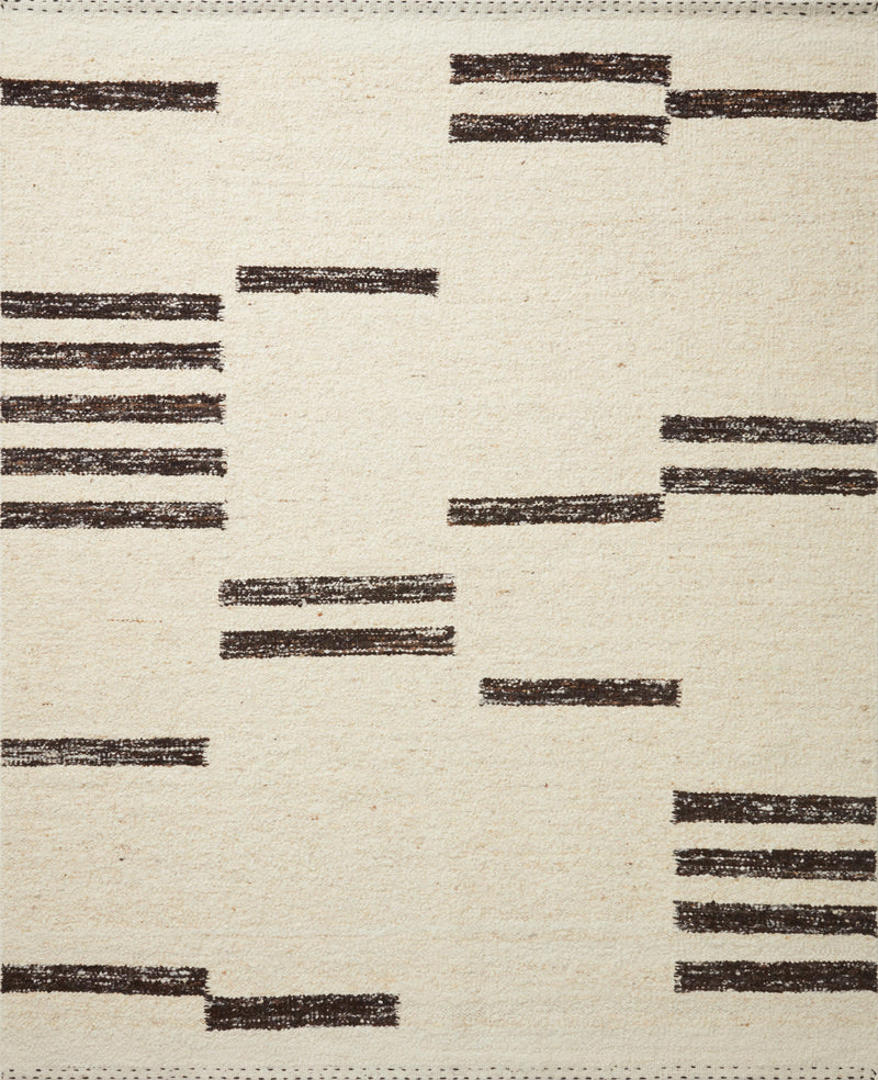 ROMAN Collection Rug  in  NATURAL / BARK Beige Accent Hand-Woven Viscose/Acrylic