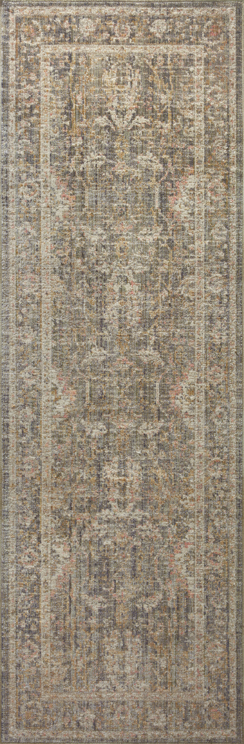 ROSEMARIE Collection Rug  in  SAGE / BLUSH Green Accent Power-Loomed Viscose