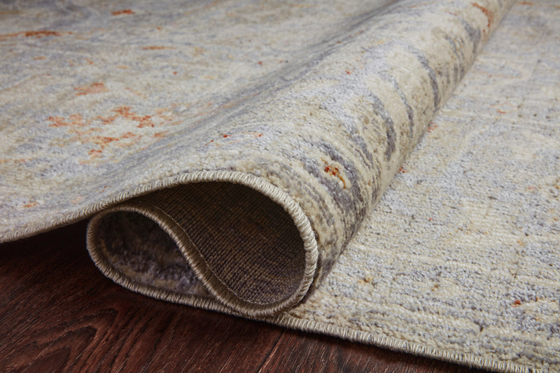 ROSEMARIE Collection Rug  in  OATMEAL / LAVENDER Beige Accent Power-Loomed Viscose