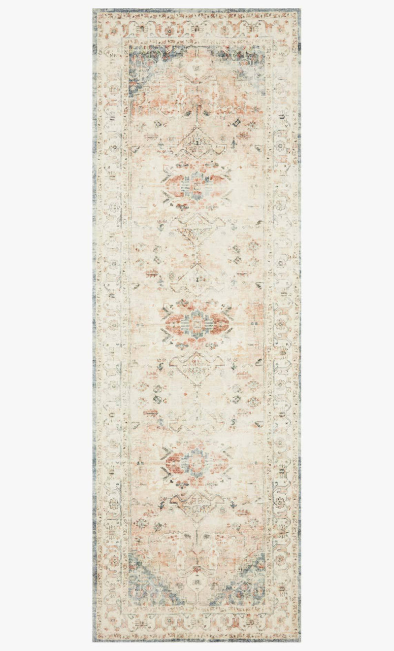 Rosette Collection Rug in Clay / Ivory