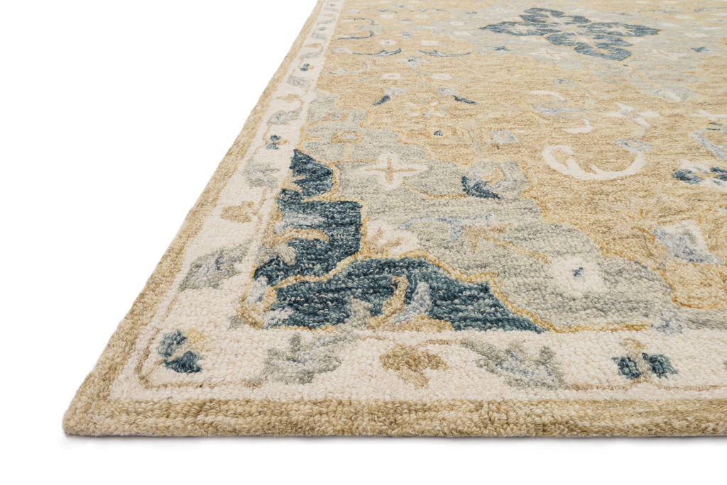 RYELAND Collection Wool Rug  in  WHEAT / MULTI Beige Accent Hand-Hooked Wool