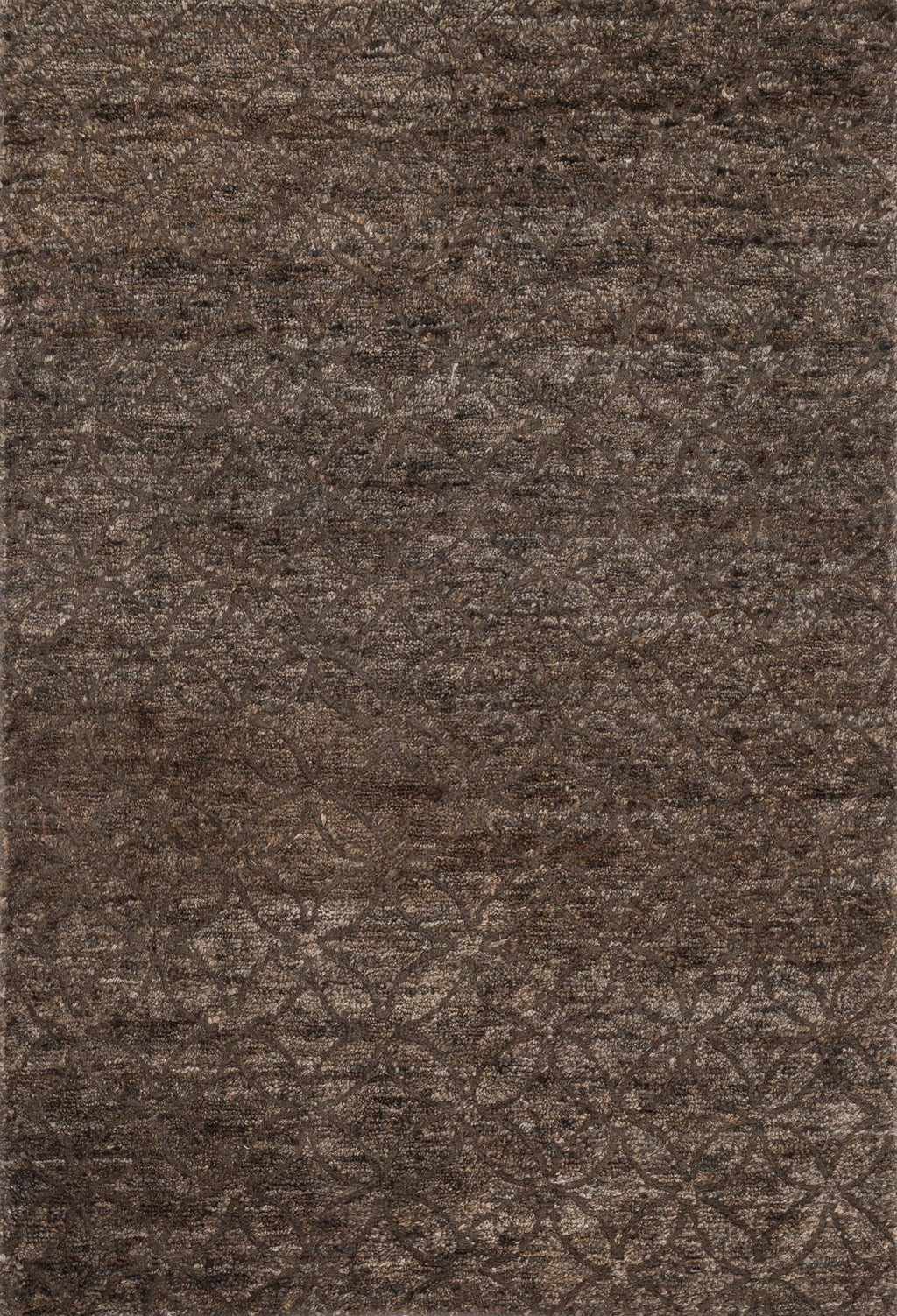SAHARA Collection Rug  in  PINEBARK Brown Small Hand-Knotted Jute/Wool
