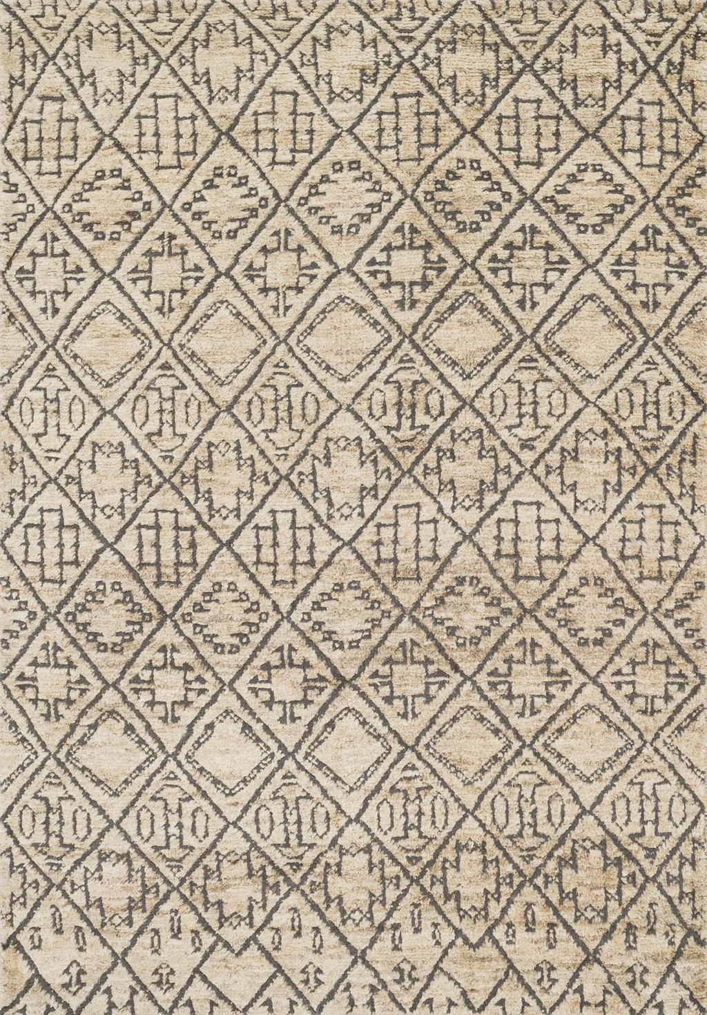 SAHARA Collection Rug  in  SAND Beige Small Hand-Knotted Jute/Wool