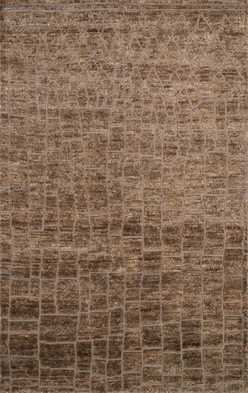 SAHARA Collection Rug  in  TAN Beige Medium Hand-Knotted Jute/Wool