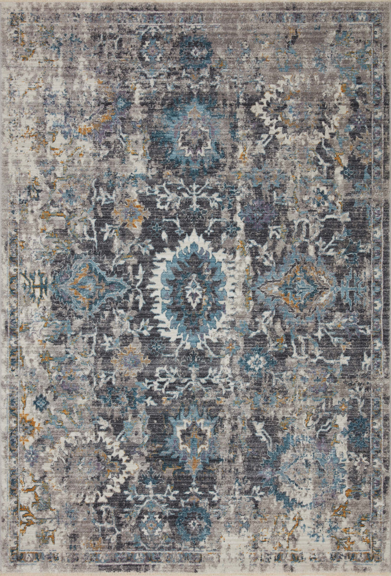 SAMRA Collection Rug  in  Grey / Multi Gray Accent Power-Loomed Polypropylene