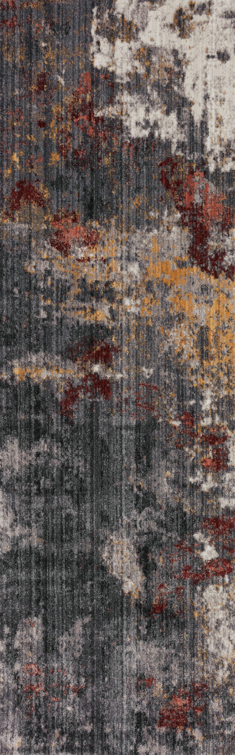 SAMRA Collection Rug  in  Dk. Grey / Spice Brown Accent Power-Loomed Polypropylene