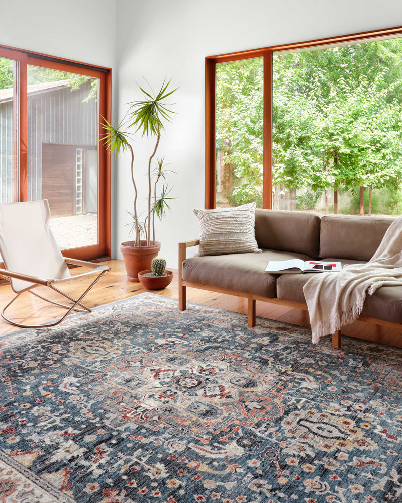 SAMRA Collection Rug  in  Slate / Multi Gray Accent Power-Loomed Polypropylene