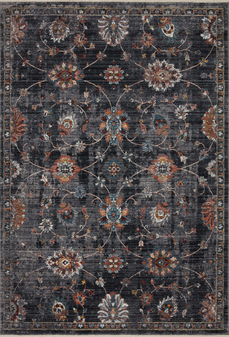 SAMRA Collection Rug  in  Charcoal / Multi Gray Accent Power-Loomed Polypropylene