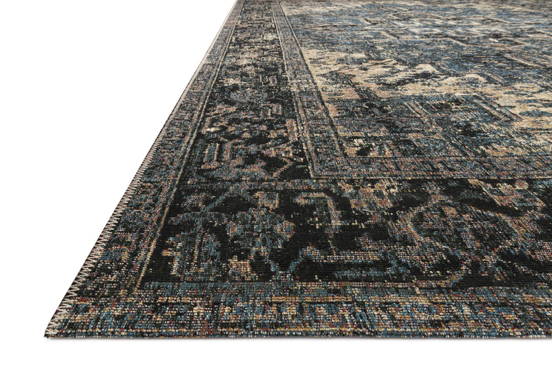 SEBASTIAN Collection Rug  in  OCEAN / MIDNIGHT Blue Accent Power-Loomed Jute/Wool