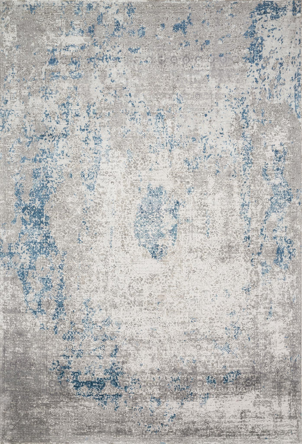 SIENNE Collection Rug  in  DOVE / OCEAN Brown Runner Power-Loomed Viscose/Acrylic