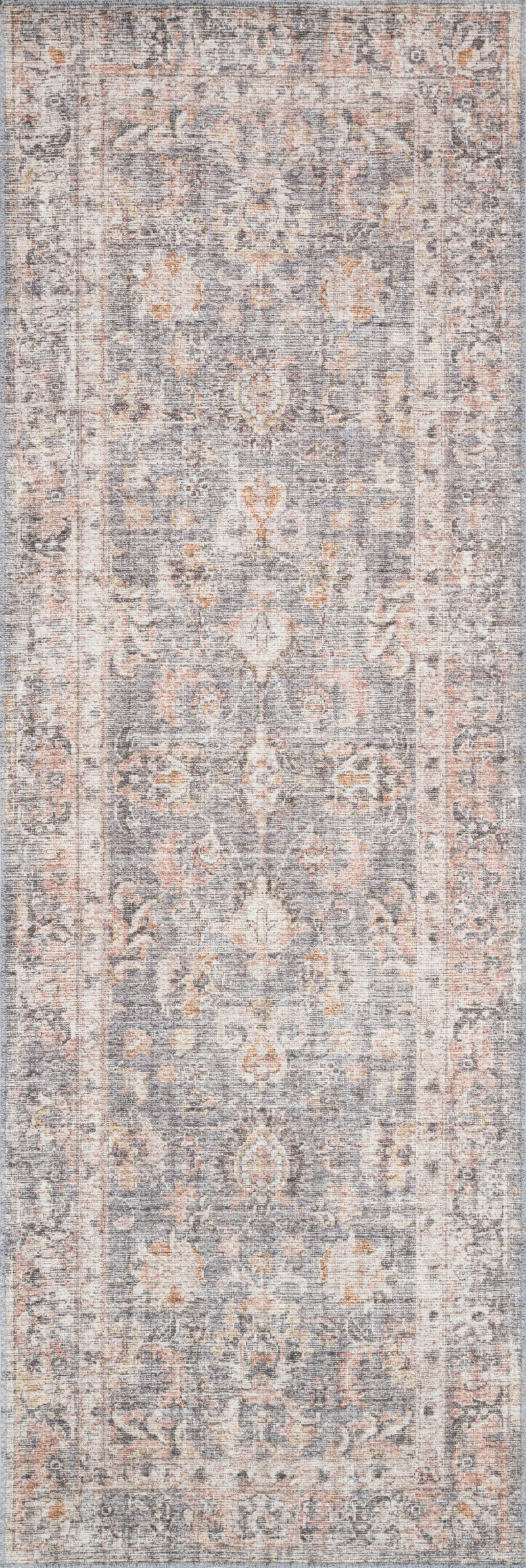 SKYE Collection Rug  in  GREY / APRICOT Gray Accent Power-Loomed Polyester