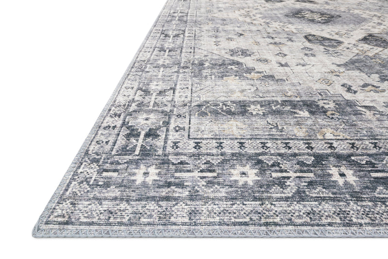 SKYE Collection Rug  in  SILVER / GREY Gray Accent Power-Loomed Polyester