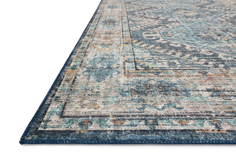 SKYE Collection Rug  in  DENIM / NATURAL Blue Accent Power-Loomed Polyester