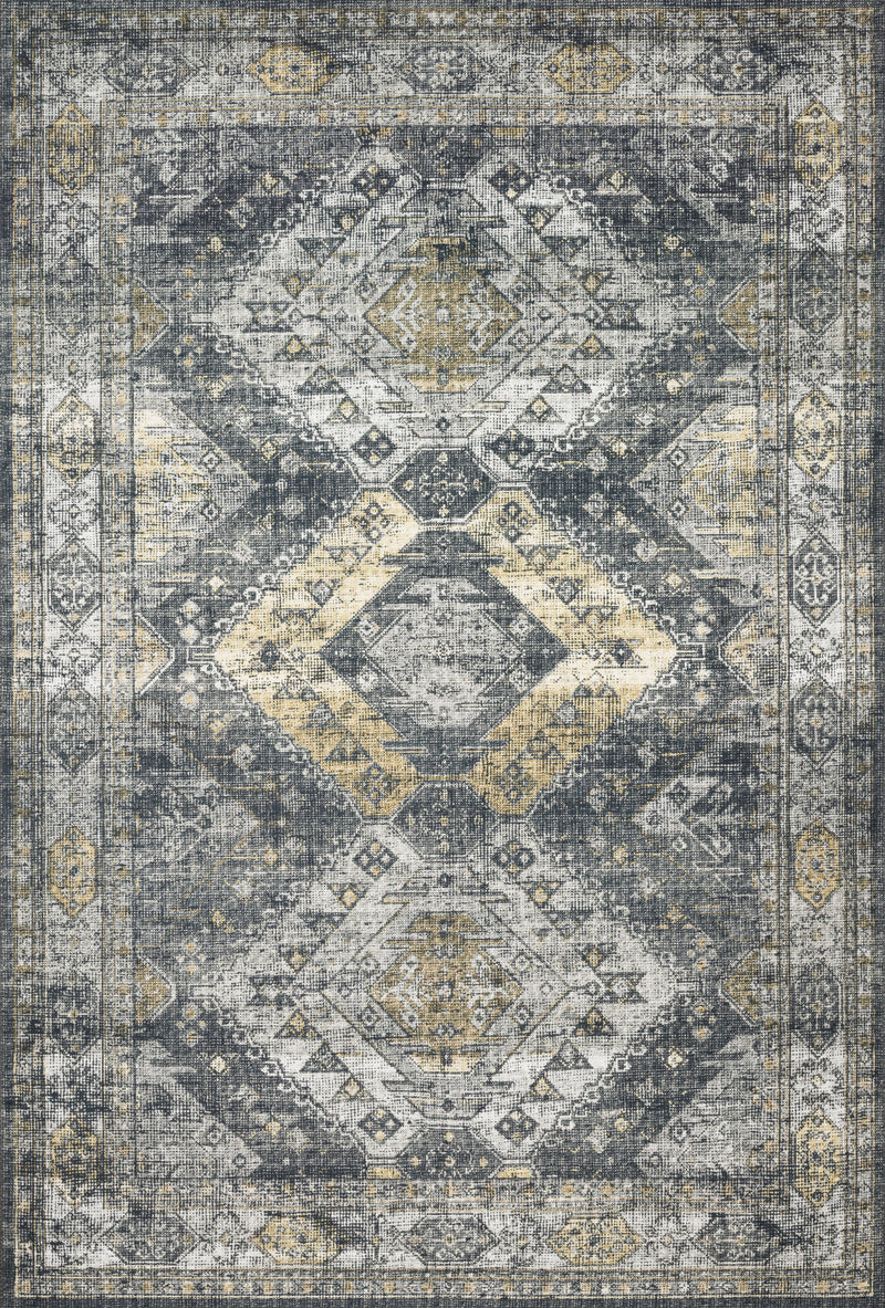 SKYE Collection Rug  in  GRAPHITE / SILVER Gray Accent Power-Loomed Polyester