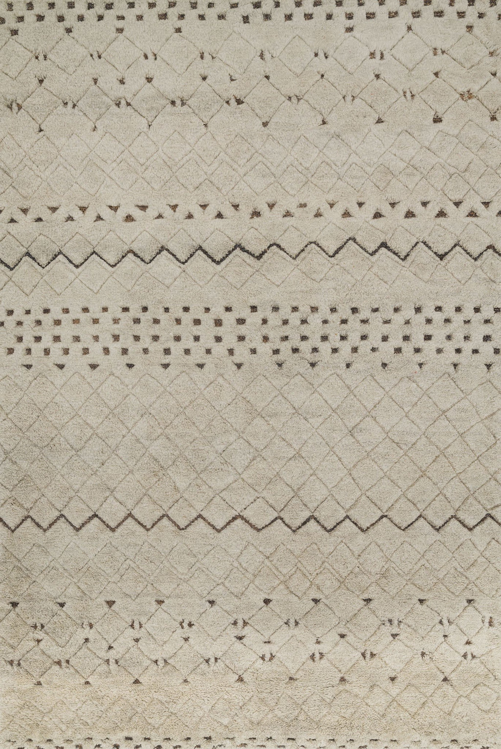 TANZANIA/HEMINGWAY Collection Rug  in  SAND Beige Small Hand-Knotted Jute/Wool