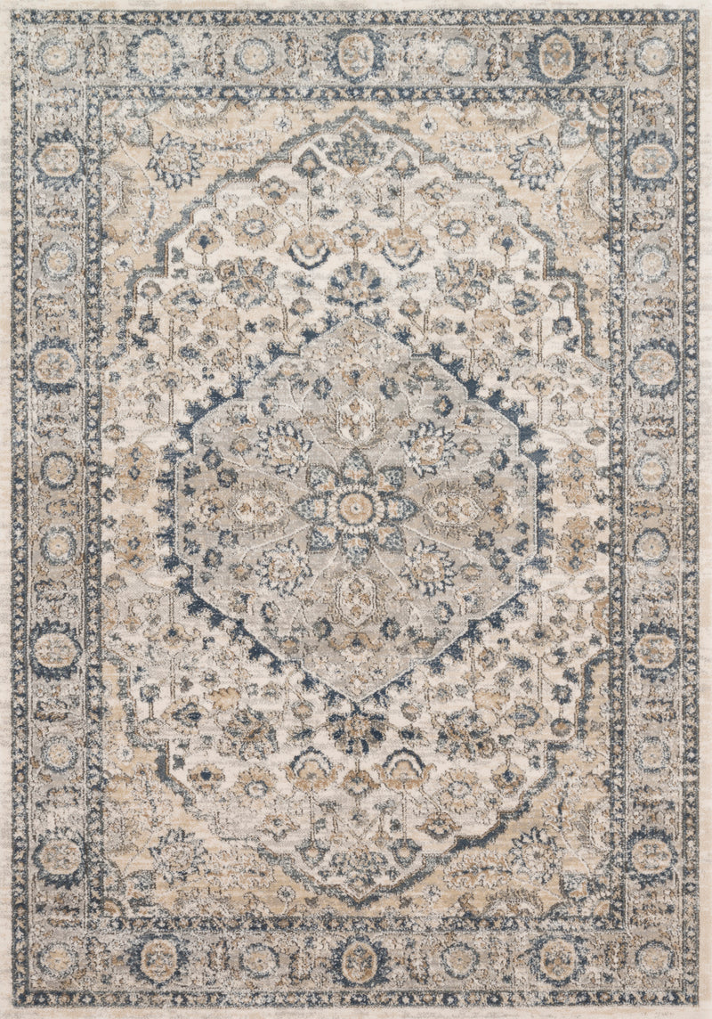 TEAGAN Collection Rug  in  NATURAL / LT. GREY Beige Accent Power-Loomed Viscose