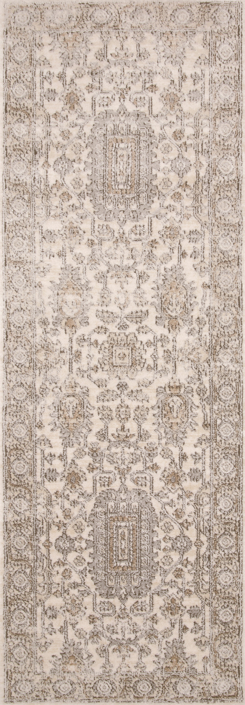 TEAGAN Collection Rug  in  IVORY / SAND Ivory Accent Power-Loomed Viscose