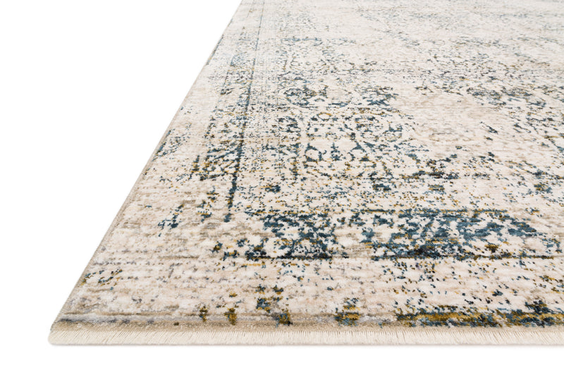 THEIA Collection Rug  in  NATURAL / OCEAN Beige Accent Power-Loomed Polypropylene/Polyester