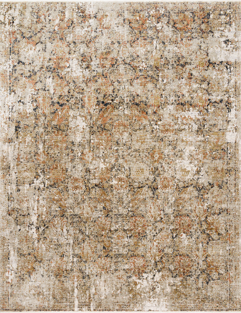 THEIA Collection Rug  in  TAUPE / GOLD Beige Accent Power-Loomed Polypropylene/Polyester