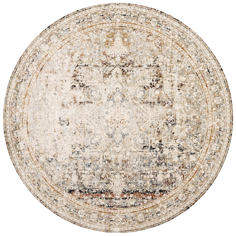 THEIA Collection Rug  in  TAUPE / BRICK Beige Accent Power-Loomed Polypropylene/Polyester