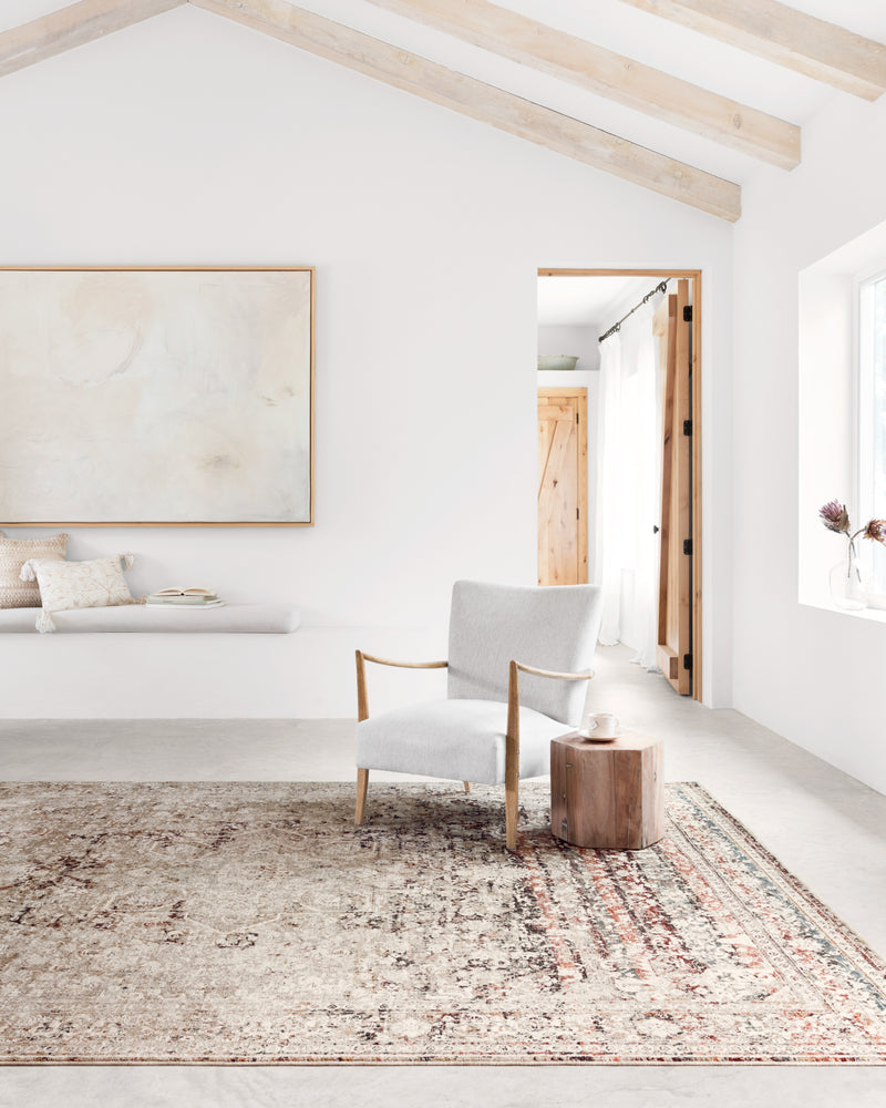 THEIA Collection Rug  in  TAUPE / BRICK Beige Accent Power-Loomed Polypropylene/Polyester