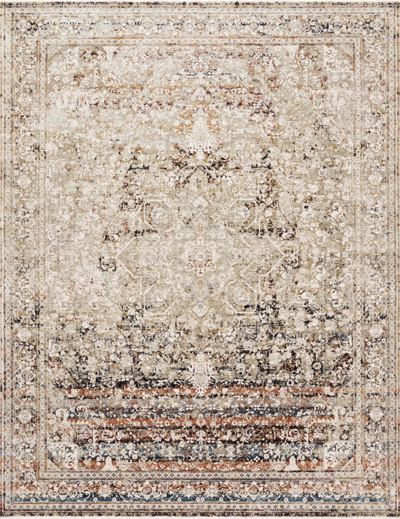 THEIA Collection Rug  in  TAUPE / BRICK Beige Accent Power-Loomed Polypropylene/Polyester