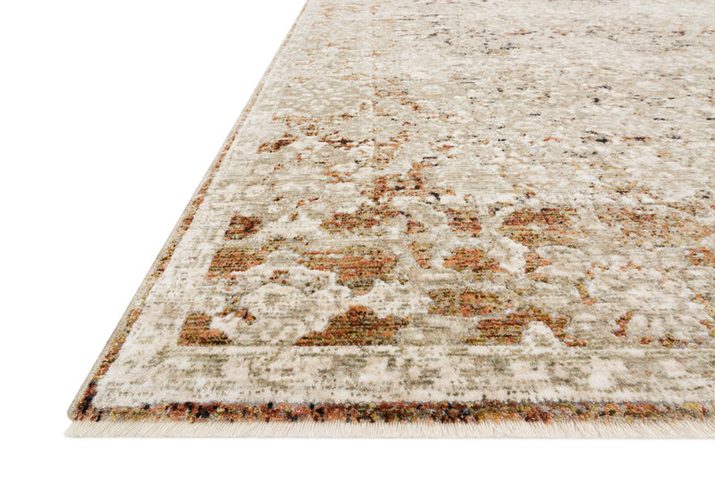 THEIA Collection Rug  in  NATURAL / RUST Beige Accent Power-Loomed Polypropylene/Polyester