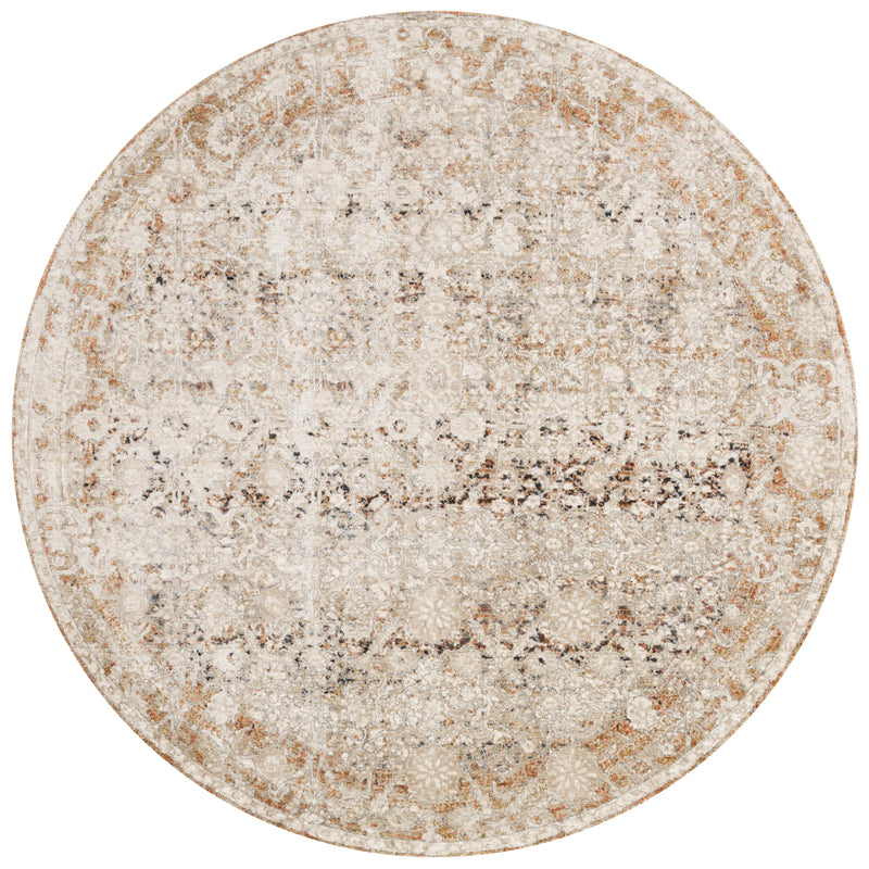 THEIA Collection Rug  in  NATURAL / RUST Beige Accent Power-Loomed Polypropylene/Polyester