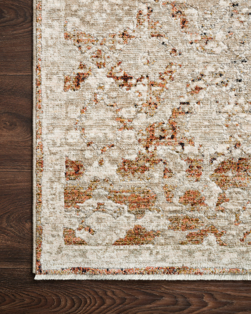 THEIA Collection Rug  in  NATURAL / RUST Beige Accent Power-Loomed Polypropylene/Polyester