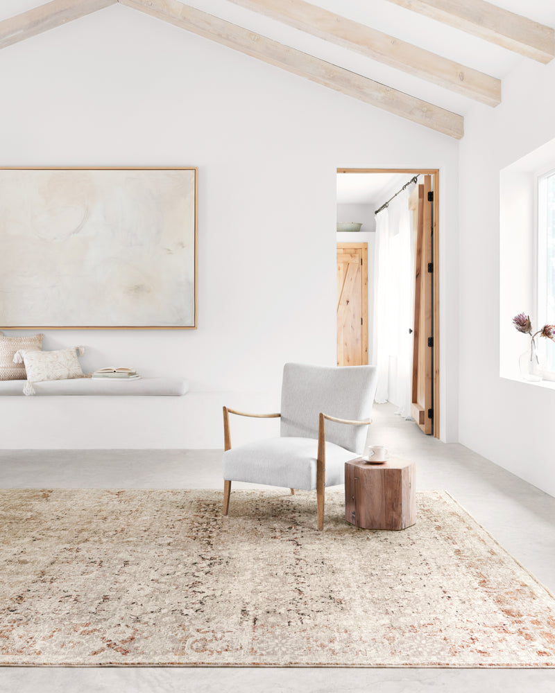 THEIA Collection Rug  in  NATURAL / RUST Beige Accent Power-Loomed Polypropylene/Polyester